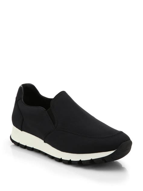 prada nylon shoe|Prada slip on sneakers sale.